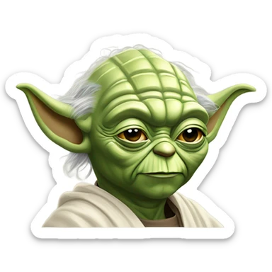 Master Yoda draws a picture of Master Yoda sticker