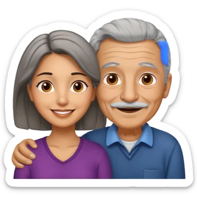Latina with an old man together sticker