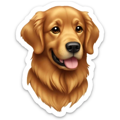 Dark Toastedd copper colored golden retriever  sticker