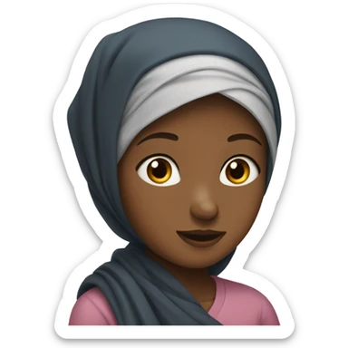 girl with headscarf sticker