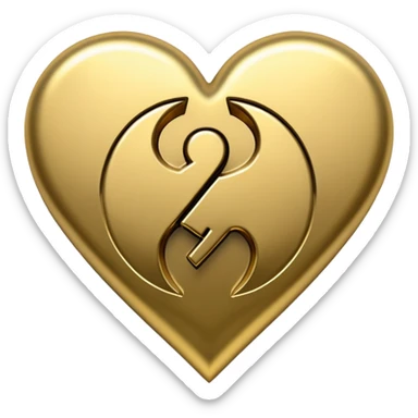 Wu-Tang Clan W symbol inside a heart sticker