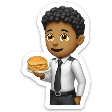 breaded boy in formal attire sticker