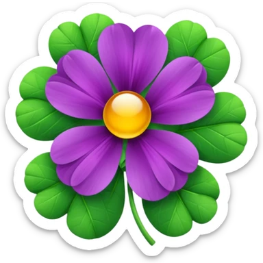 real cosmos star, but with clover, to make star look like lucky star sticker