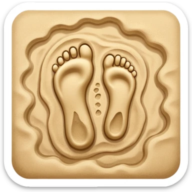two footprints: child and adult sticker