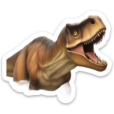 T. rex dying sticker