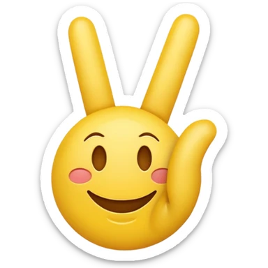 Make the smiley face and middle finger hand look more like a mobile phone emoji, with rounded shapes, glossy finish, and a style similar to standard phone emoji icons, keeping the transparent background. sticker