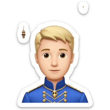 Parisian man in a prince dress on the Eiffel Tower sticker