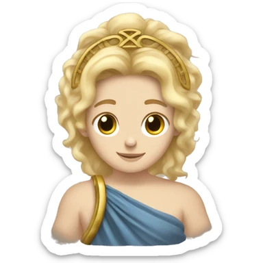 Apollo Greek mythology blonde hair lyre  sticker