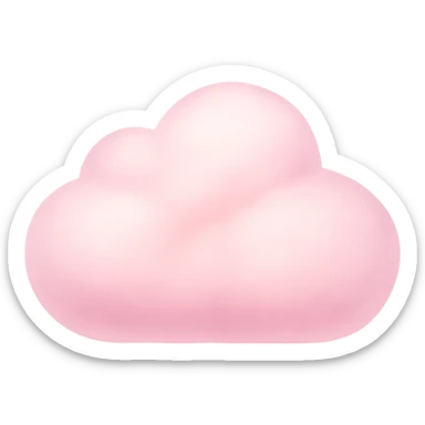 pink cloud emoji, soft and dreamy sticker