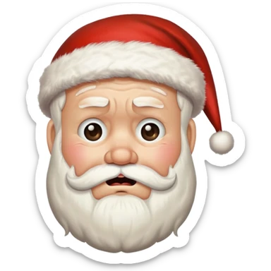 Santa claus distressed and crying sticker