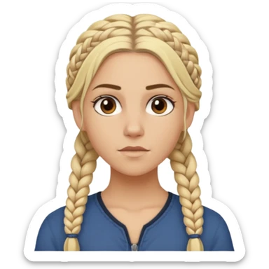 Black Annabeth Chase her head full of braids sticker