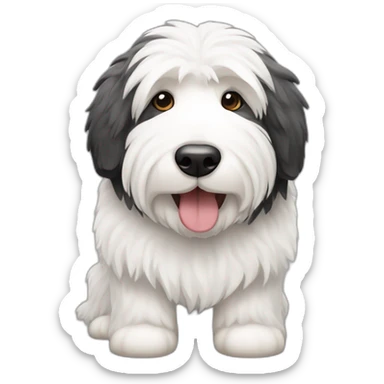 Dog old english sheepdog full-body sticker