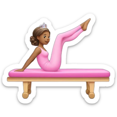 Pink Pilates princess sticker