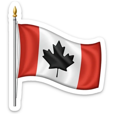 canada flag without colours sticker