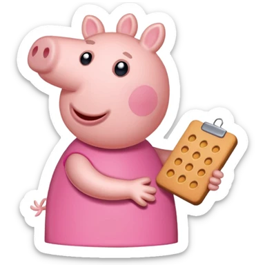 Peppa pig doing the griddy sticker