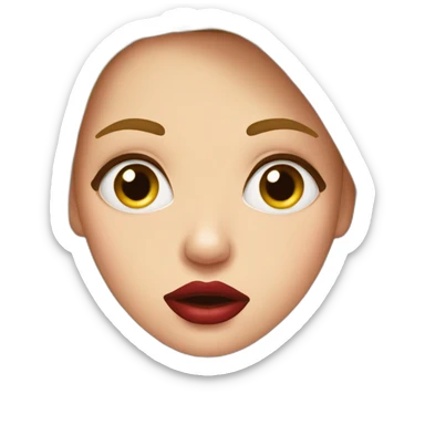 girl-with-manicure-red-lips-and-blond-hair-is-shocked sticker
