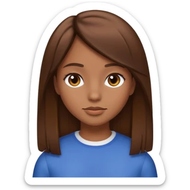 Sou uma rapariga,  morena, cabelo liso, castanho, comprido ,baixa  sticker