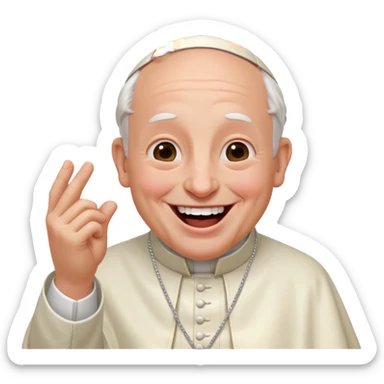 Pope Leo  laughing sticker