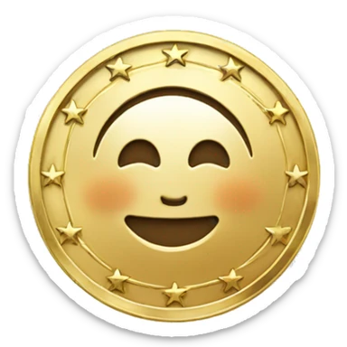 give me a gold coin with the euro logo on it sticker