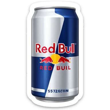 Black an white redbull sticker