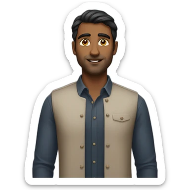 Handsome dark Indian guy 6 feet tall  sticker