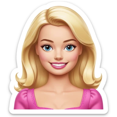 margot robbie as barbie  sticker