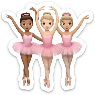 Triplets dancing sticker