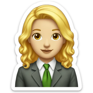 Blonde_girl_pioneer_in_tie_green_orange sticker