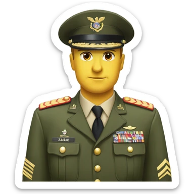 Design emojis or stickers for Discord representing army ranks: Private, Corporal, Sergeant, Lieutenant, Captain, Major, Colonel, General, and Field Marshal. Use military colors and distinct insignia for each rank. sticker