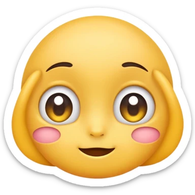 Make a cute shy 😌 in this emoji not a human i need  sticker