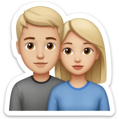 Girl with her boyfriend  sticker