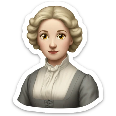 young white woman from 1820 england in mobcap sticker