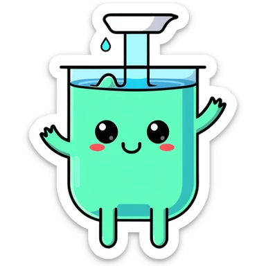 TT fingers with pour and watery eyes  sticker