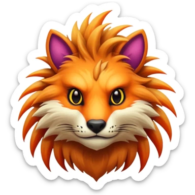 Realistic elegant beautiful pretty furry warm lush badass cool tropical colorful edgy exotic Fakémon-Pokémon-Vernid-creature sticker