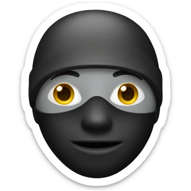 yn in ski mask make skin black sticker