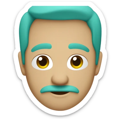 Describe LA LETRA ¨W´´ con un diseño geométrico de color turquesa CON DIFUMINACION COLOR BLANCO . sticker