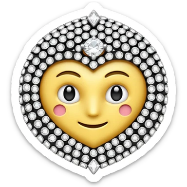 Crie um emoji de um relógio cravejado de diamantes  sticker