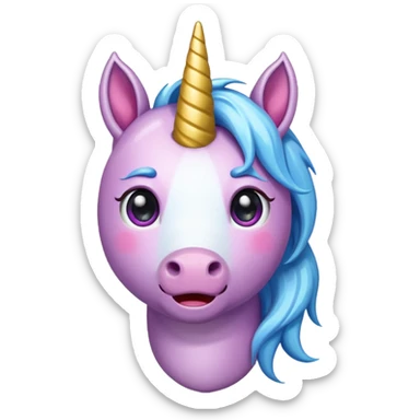 cry unicorn sticker