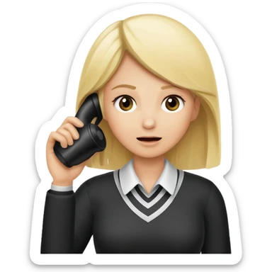 blonde sports referree calling time out sticker