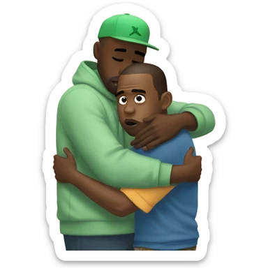 Kanye west hugging Tyler the creator  sticker