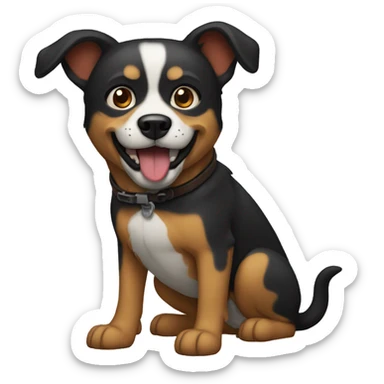 Perro con miedo sticker