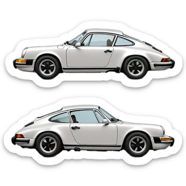 Porsche 911 1976 side view sticker