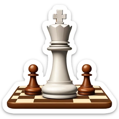 breaking dawn chess piece on chess square sticker