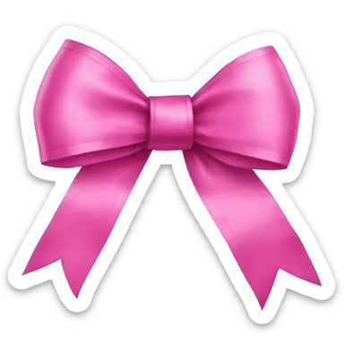 Realistic pink cheer leading ribbon pom poms isolated. sticker