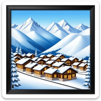 lux ski resort sticker