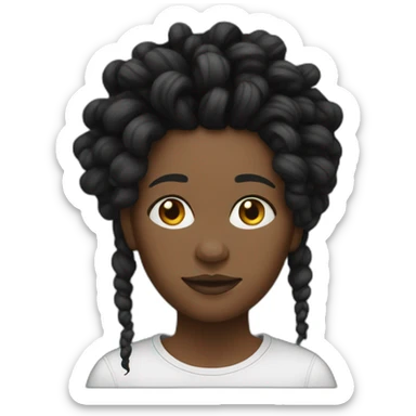 shitblack-hair-dreadlocks-female-product-designer sticker