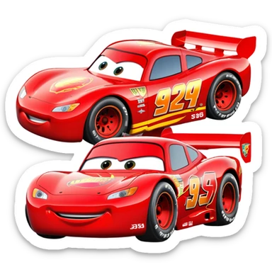 Lightning McQueen red race car sticker