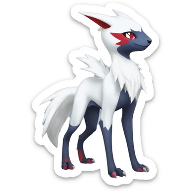 Cool Edgy Absol-Zangoose-Sneasel-Quilava, full body sticker