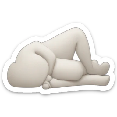 person laying sprawled on the ground face up sticker