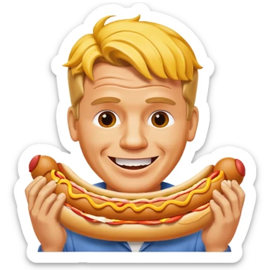 gordon ramsay eat hotdog sticker